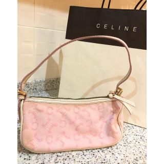 セリーヌ(celine)の☆CELINE☆リリー柄アクセサリーBAG☆ピンク(ハンドバッグ)