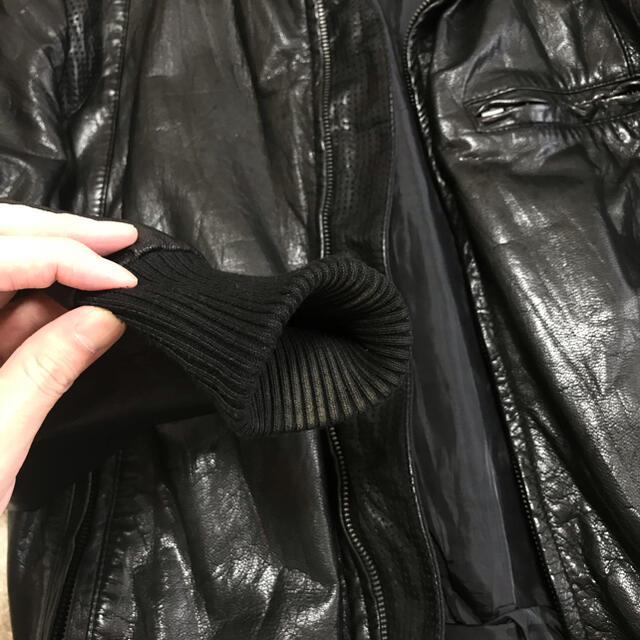 ZARA レザージャケット 本革 メンズ Lサイズ - レザージャケット