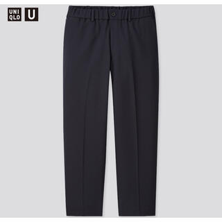 ユニクロ(UNIQLO)のユニクロユー　ワイドフィットテーパードパンツ  S  ネイビー 新品・未使用(スラックス)