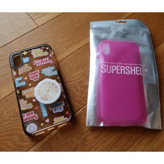 アイフォーン(iPhone)のiPhone用　クリアケース（中古＋新品未使用２つセット）(iPhoneケース)