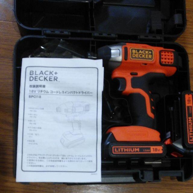 【新品・未使用】BLACK+DECKER　BPCI18 バッテリー２個付