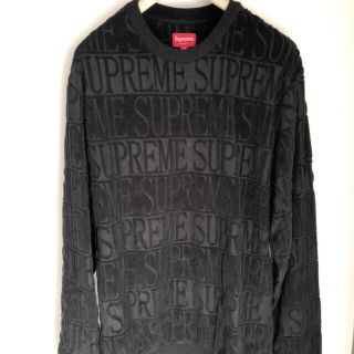 シュプリーム(Supreme)のSupreme Logo Stripe Terry Crewneck(Tシャツ/カットソー(七分/長袖))