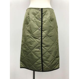 マッキントッシュ(MACKINTOSH)のTraditional Weatherwear キルティングスカート カーキ(ひざ丈スカート)