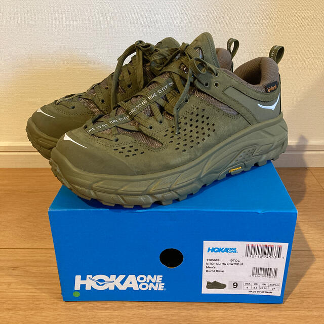 hoka one one tor ultra low ホカオネオネ　カーキ