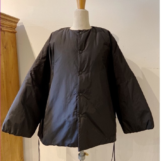 最旬トレンドパンツ HYKE BIGJACKET新品 COLLARLESS OXFORD NYLON HYKE
