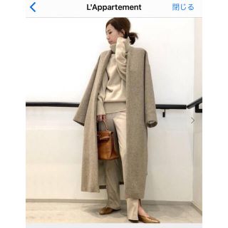 アパルトモンドゥーズィエムクラス(L'Appartement DEUXIEME CLASSE)のL'Appartementアパルトモン購入SAMUJI ノーカラーコート(ロングコート)