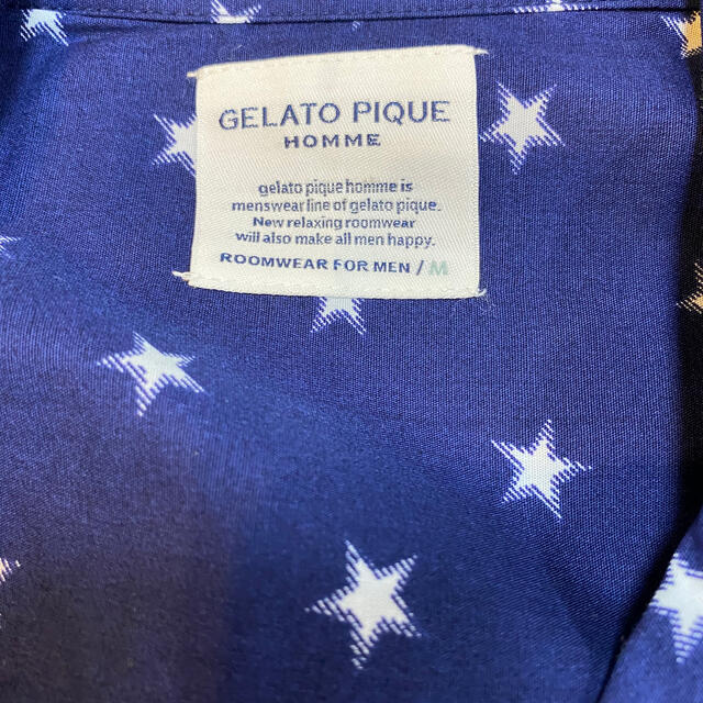 gelato pique(ジェラートピケ)のスター柄布帛パジャマシャツ ルームウェア　GELATO PIQUE Mサイズ メンズのトップス(シャツ)の商品写真