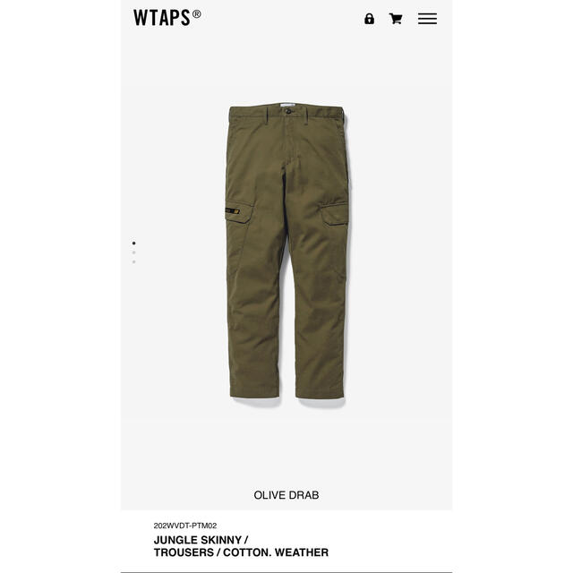 ワークパンツ/カーゴパンツ2020AW wtaps jungle skinny black xl