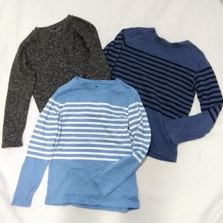 ユニクロ(UNIQLO)のユニクロ　長袖　トップス　140　 3枚(Tシャツ/カットソー)