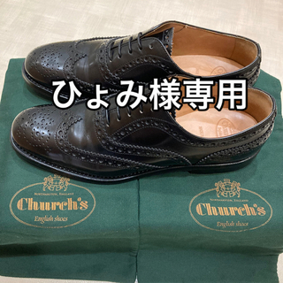 チャーチ(Church's)のひょみ様専用　チャーチ バーウッド レディース  ブラック サイズ25.5(ローファー/革靴)