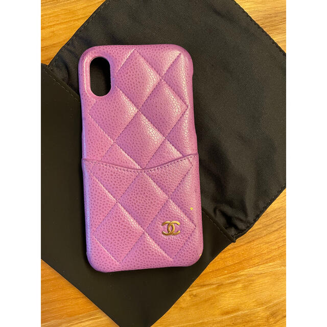 CHANEL(シャネル)のレアカラー❗️iPhoneX ケース CHANEL マトラッセ　キャビアスキン スマホ/家電/カメラのスマホアクセサリー(iPhoneケース)の商品写真