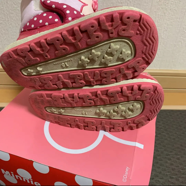 Disney(ディズニー)のスノーブーツ　ミニー　ミニーちゃん　ブーツ　15 15センチ　女の子 キッズ/ベビー/マタニティのキッズ靴/シューズ(15cm~)(ブーツ)の商品写真