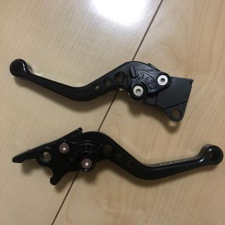 汎用品 バイク用 ブレーキレバー クラッチレバー　黒　ブラック(パーツ)