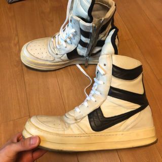 RICK OWENS ジオバスケットスニーカー シルバー ジオバス