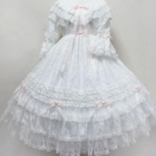 アンジェリックプリティー(Angelic Pretty)のアンジェリックプリティ　Viorettaワンピース　白(ひざ丈ワンピース)