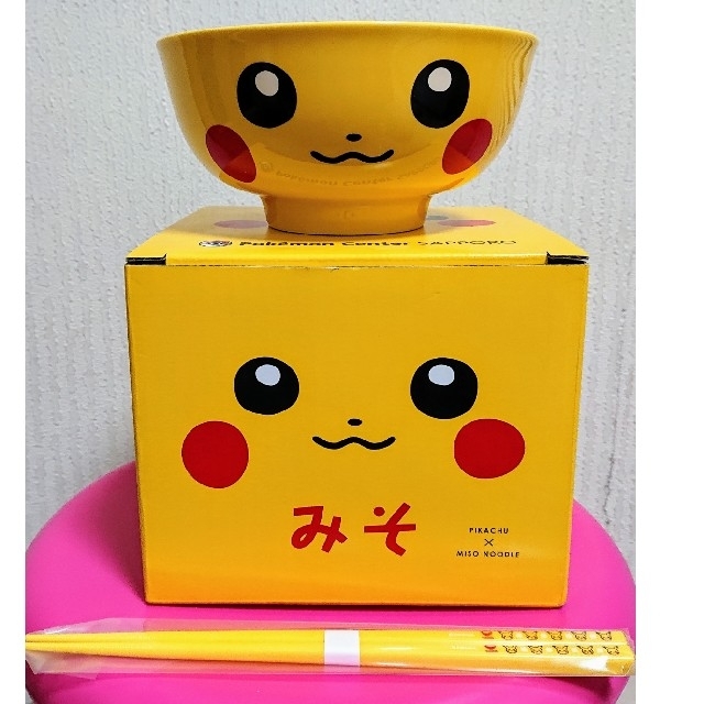 ポケモン(ポケモン)のピカチュウ どんぶり&はしセット インテリア/住まい/日用品のキッチン/食器(食器)の商品写真