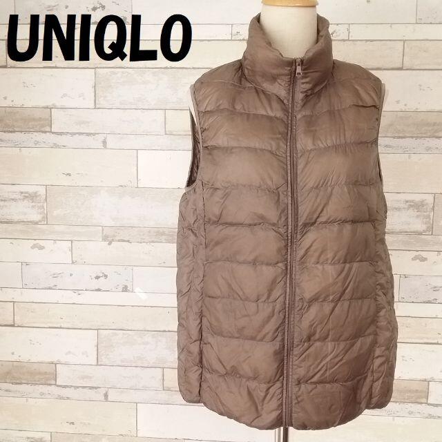 UNIQLO(ユニクロ)の購入者ありユニクロ ウルトラライトダウンベスト ベージュ サイズXL レディース レディースのジャケット/アウター(ダウンベスト)の商品写真
