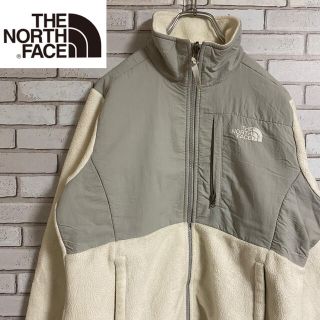 ザノースフェイス(THE NORTH FACE)の90s 古着 ノースフェイス デナリ アースカラー ホワイト×グレー ゆるだぼ(ブルゾン)