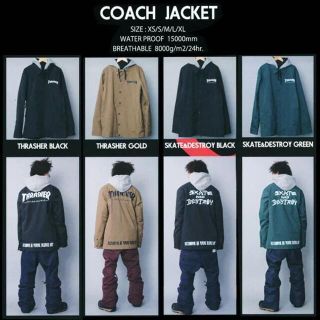 スラッシャー(THRASHER)のAA HARD WEAR 16-17 スノーウェア COACH JACKET(ウエア/装備)