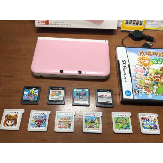Nintendo 本体ピンク/ホワイトの通販 by はるな's shop｜ラクマ 3DS LL 低価最安値