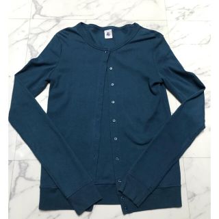 プチバトー(PETIT BATEAU)のカーディガン　プチバトー12ANS クルーネック　xxs(Tシャツ/カットソー)