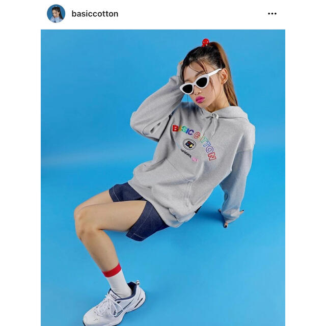 STYLENANDA(スタイルナンダ)の【お値下げ】basic cotton  パーカー レディースのトップス(パーカー)の商品写真