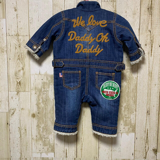 daddy oh daddy(ダディオーダディー)の美品☆ daddy oh daddy つなぎ ボア ロンパース デニム アウター キッズ/ベビー/マタニティのベビー服(~85cm)(ジャケット/コート)の商品写真