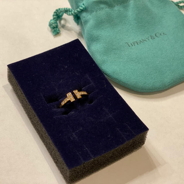 Tiffany & Co.(ティファニー)の【Tiffany】ティファニー T ダイヤモンドワイヤーリング18K レディースのアクセサリー(リング(指輪))の商品写真