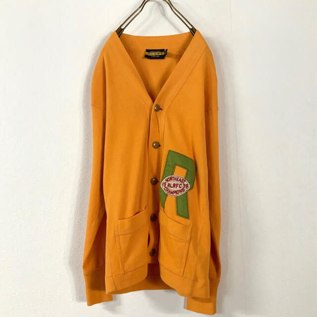 Ralph Lauren マスタードカラー コットンニット カーディガン