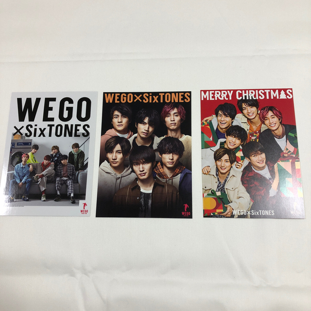 SixTONES × WEGO ３枚セット エンタメ/ホビーのタレントグッズ(アイドルグッズ)の商品写真