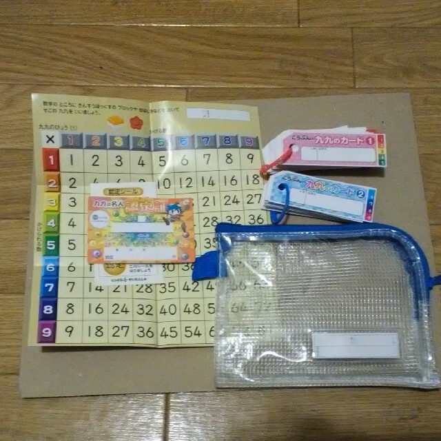 九九カード　かけ算カード キッズ/ベビー/マタニティのおもちゃ(知育玩具)の商品写真