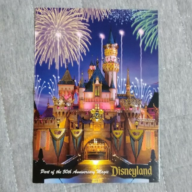 Disney(ディズニー)のアメリカ Disneyland 50周年 記念 ポストカード 非売品 2枚  エンタメ/ホビーのコレクション(その他)の商品写真