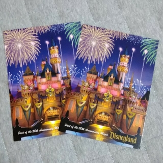 ディズニー(Disney)のアメリカ Disneyland 50周年 記念 ポストカード 非売品 2枚 (その他)