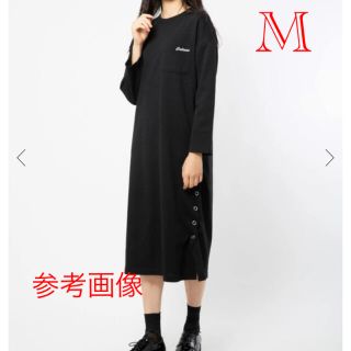 セシルマクビー(CECIL McBEE)の【未使用品】セシルマクビー　サイド釦裏毛マキシワンピース(ロングワンピース/マキシワンピース)