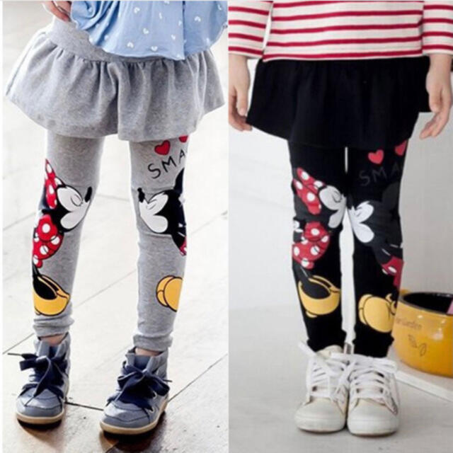 Disney(ディズニー)の可愛い キッズ 110 グレー ミッキー スカッツ スパッツ 子供服 ディズニー キッズ/ベビー/マタニティのキッズ服女の子用(90cm~)(パンツ/スパッツ)の商品写真