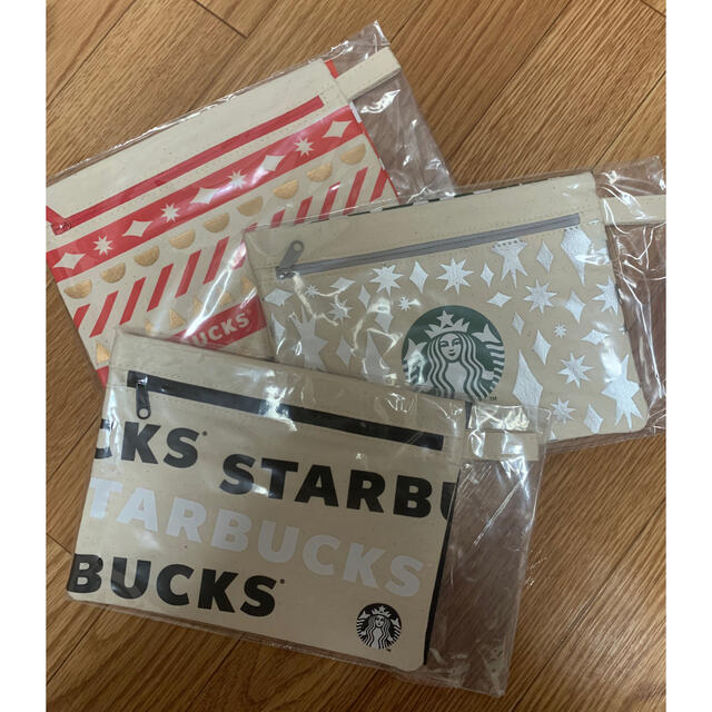 Starbucks Coffee(スターバックスコーヒー)のスターバックスコーヒー　ポーチ 3点セット　スタバ エンタメ/ホビーのコレクション(ノベルティグッズ)の商品写真