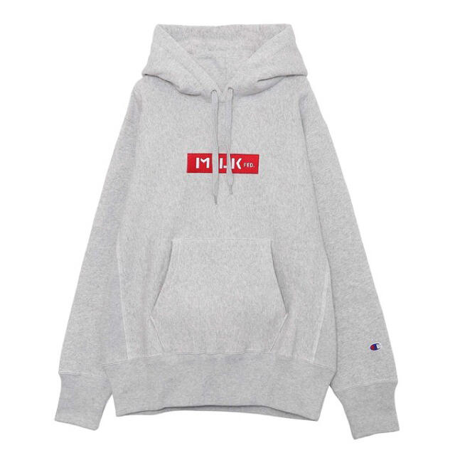 MILKFED.(ミルクフェド)のMILKFED. x CHAMPION BAR SWEAT HOODIE   レディースのトップス(パーカー)の商品写真