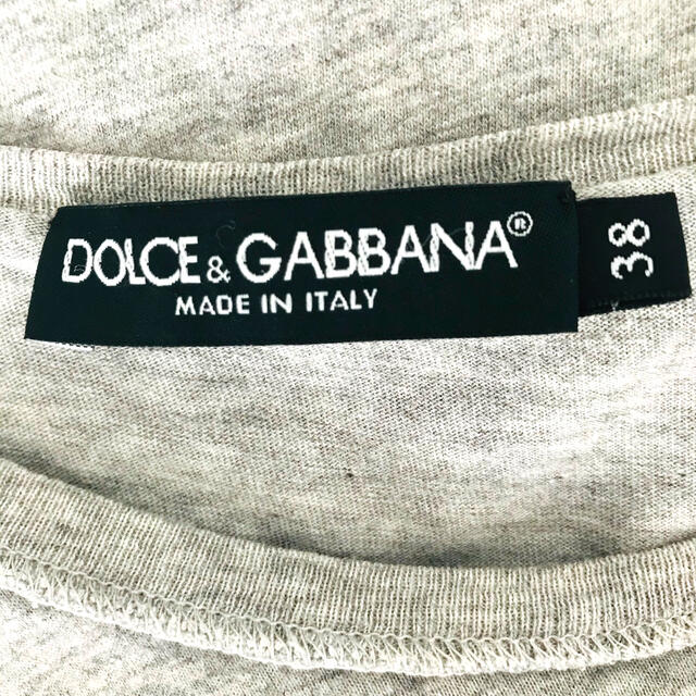 DOLCE&GABBANA(ドルチェアンドガッバーナ)の美品☆ 正規 ドルガバ デザイン Tシャツ グレー 冬 夏 DG  レディースのトップス(Tシャツ(半袖/袖なし))の商品写真