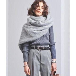 ユナイテッドアローズ(UNITED ARROWS)の値下げ！ASAUCE MELER　カシミヤ　ファーニット　 ストール(マフラー/ショール)