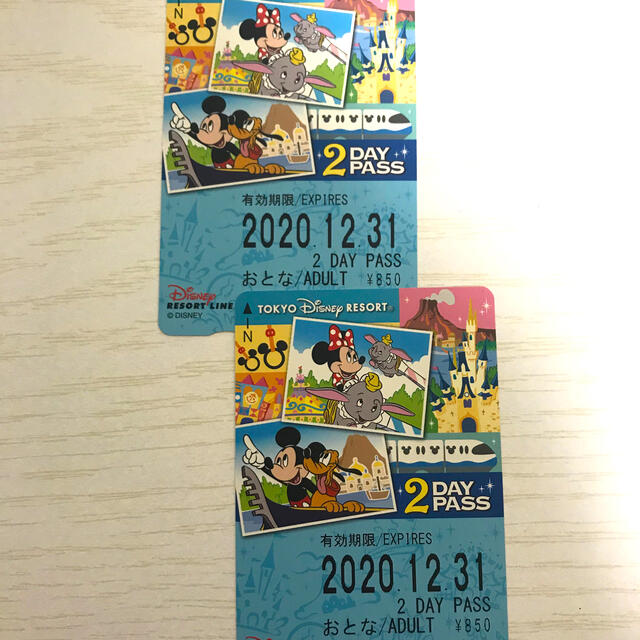 Disney(ディズニー)のディズニーリゾートライン♡2DAYPASS チケットの施設利用券(遊園地/テーマパーク)の商品写真