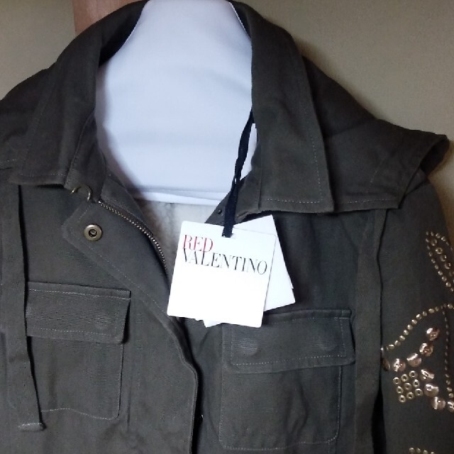 RED VALENTINO(レッドヴァレンティノ)の鋲？付のコート レディースのジャケット/アウター(モッズコート)の商品写真