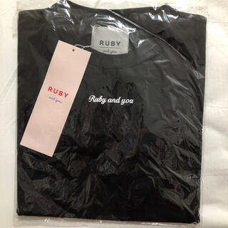 ルビー アンド ユー(RUBY AND YOU)のruby and you ルビーアンドユー　Tシャツ　ブラック(Tシャツ(半袖/袖なし))