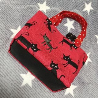 ハンドメイド帆布使いトートバック（cocoLand）×黒(バッグ)