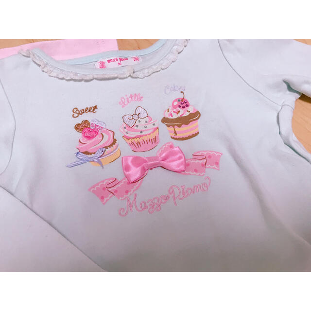 mezzo piano(メゾピアノ)のメゾピアノ 90 トップス 2点セット キッズ/ベビー/マタニティのキッズ服女の子用(90cm~)(Tシャツ/カットソー)の商品写真