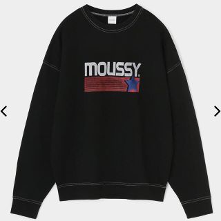 マウジー(moussy)の新作定価よりお安く♡MOUSSY STAR MARK プルオーバー黒(トレーナー/スウェット)