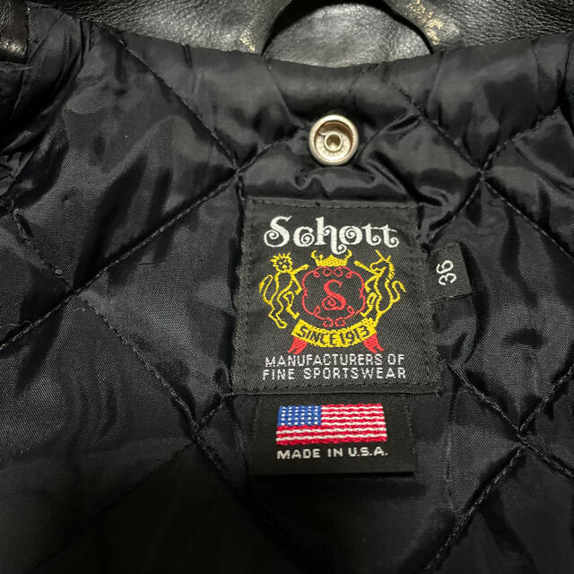 schott(ショット)の美品‼️schott Wライダース613US 36インチ メンズのジャケット/アウター(ライダースジャケット)の商品写真