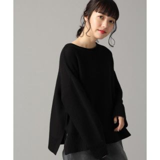 ローリーズファーム(LOWRYS FARM)のLOWRYSFARM♡５Ｇガーター２ＷＡＹプルオーバー/キーネック/ブラック秋冬(ニット/セーター)