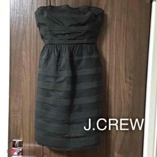 ジェイクルー(J.Crew)のJ CREW ダークグレー　チューブミニワンピース(ミニワンピース)