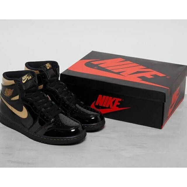 Nike Air Jordan 1 Retro High 黒 金 27.5cm - スニーカー