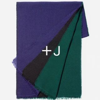 ユニクロ(UNIQLO)のユニクロ +J ジルサンダー ウールストール ニット カシミヤ マフラー 雲 (マフラー)